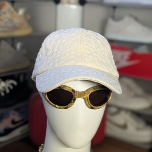 Embossed Floral Cream Hat (OS)